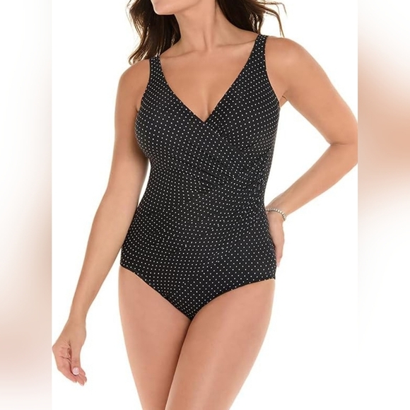 Miraclesuit Coastal Swimwear Oceanus Slimming  Resortwear V-Neckline Soft Sz 12 - Picture 4 of 16